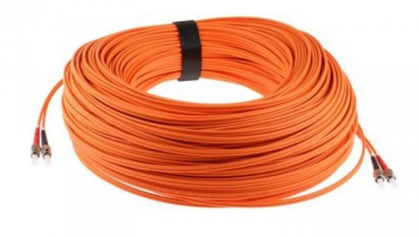 Kabel światłowodowy, średnica: 62.5/125μm, OM1 Wielomodowy, Pomarańczowy, ST / ST