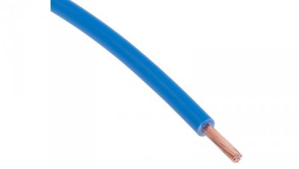 Przewód jednożyłowy linkowy, 2491B, 1.5 mm², 30/0,25 mm, 15 AWG, Bezhalogenowe, 750 V, Niebieski, dł. 100m, RS PRO