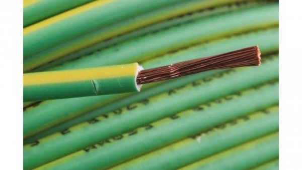 Przewód jednożyłowy linkowy, 2491B, 2.5 mm², 50/0,25 mm, 13 AWG, Bezhalogenowe, 750 V, Zielony/Żółty, dł. 100m, RS PRO
