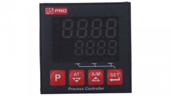 Regulator temperatury PID panelowy 3-wyjściowy, Uz 100 → 240 V ac, 0 → +50 C, 48 x 48mm, Sterownik PID