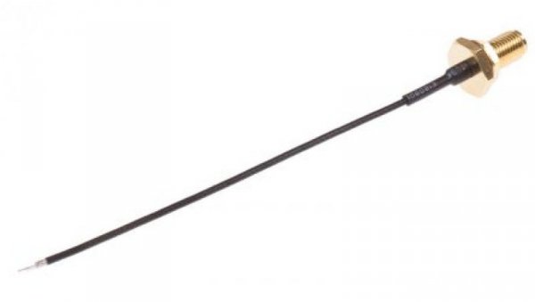 Kabel koncentryczny, Czarny Wtyk RP-SMA Bez zakończenia 100mm, RS PRO Z zakończeniem