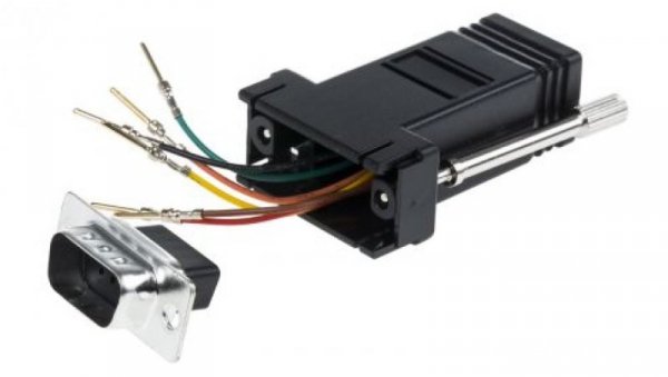 Adapter do złączy RJ, Bez ekranowania, 9-stykowe D-sub męskie, RJ11