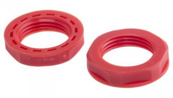 Nakrętka do dławnic kablowych, M20, IP68, kolor: Czerwony, materiał: Nylon 66, RS PRO