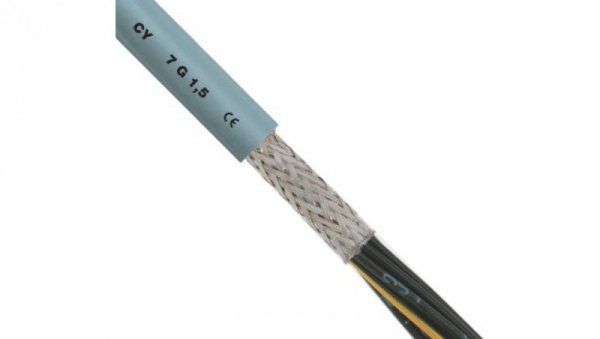 Kabel sterowniczy CY 18-żyłowy Ekranowany Polichlorek winylu PVC, 0,75 mm², 50m, 12 A, Ø 12.1mm, RS PRO