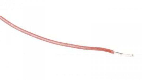 Przewód do urządzeń PTFE PTFE Brązowy, 100m 0,12 mm² 7/0,15 mm, 300 V, -75 → +200C, Ø 0.8mm, RS PRO BS3G210