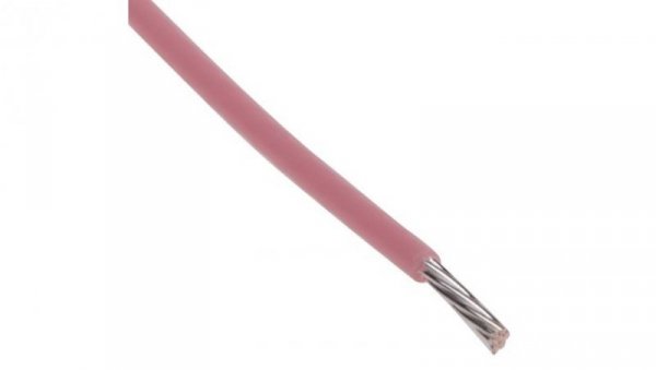 Przewód do urządzeń PTFE PTFE Różowy, 100m 0,22 mm² 7/0,2 mm, 300 V, -75 → +200C, Ø 0.95mm, RS PRO BS3G210