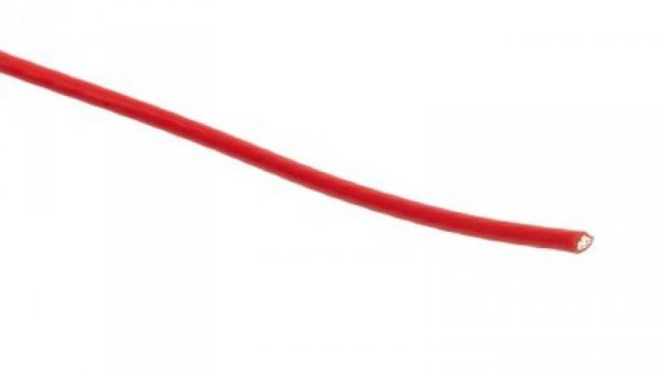 Przewód do urządzeń PTFE PTFE Czerwony, 100m 0,22 mm² 7/0,2 mm, 300 V, -75→ +200 C., Ø 0.95mm, RS PRO BS3G210
