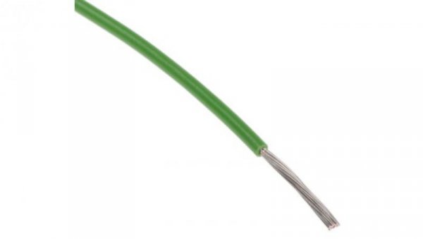 Przewód do urządzeń PTFE PTFE Zielony, 100m 0,34 mm² 19/0,15 mm, 600 V, -75 → +200C, Ø 1.35mm, RS PRO BS3G210