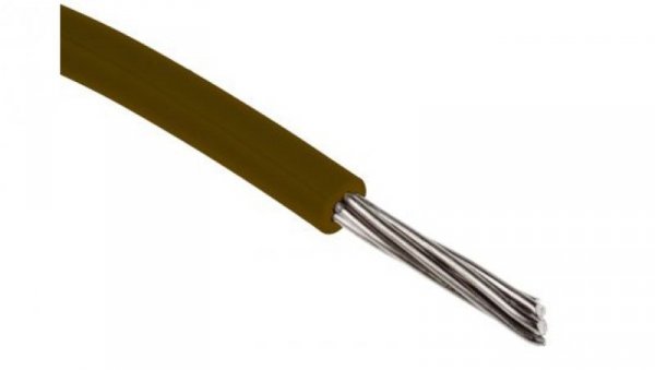 Przewód jednożyłowy linkowy, Przewód instalacyjny, 0,33 mm², 17/0,16 mm, 22 AWG, XLPE, 300 V, Brązowy, dł. 100m, RS PRO