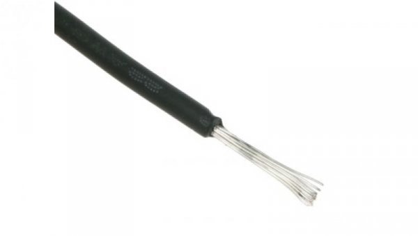 Przewód jednożyłowy linkowy, UL 3239, 0,33 mm², 17/0,16 mm, 22 AWG, XLPE, 6 kV DC, Czarny, dł. 100m, RS PRO