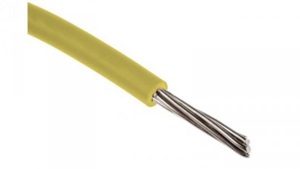 Przewód jednożyłowy linkowy, Przewód instalacyjny, 0,13 mm², 7/0,16 mm, 26 AWG, PVC, 300 V, Żółty, dł. 100m, RS PRO
