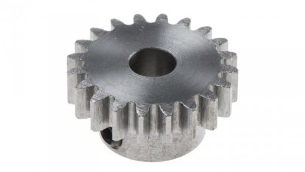 Koło zębate walcowe, moduł: 1, l.zębów: 20, śr. piasty: 14mm, śr. otworu: 6mm, Stal