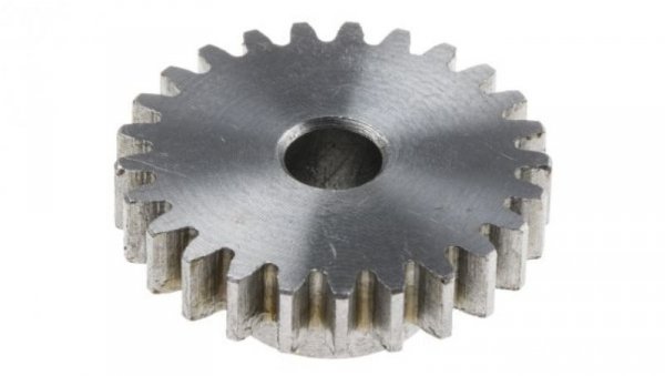 Koło zębate walcowe, moduł: 1, l.zębów: 25, śr. piasty: 14mm, śr. otworu: 6mm, Stal