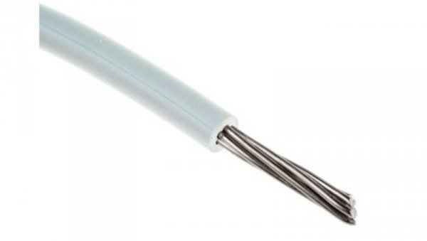 Przewód o podwyższonej odporności ETFE Biały, 100m 19/0,3 mm, 600 V, -75 → +150C, Ø 2.15mm, RS PRO