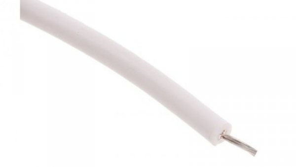 Przewód o podwyższonej odporności ETFE Biały, 100m 19/0,15 mm, 600 V, -75 → +150C, Ø 1.3mm, RS PRO
