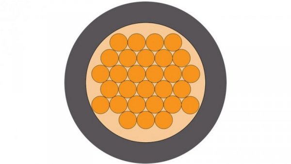 Przewód jednożyłowy linkowy, 1 mm², 29/0,2 mm, PVC, 500 V, Szary, dł. 100m, RS PRO