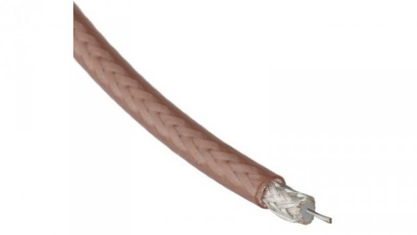 Kabel koncentryczny, RG179, FEP, Brązowy Bez zakończenia Bez zakończenia, RS PRO Bez zakończenia