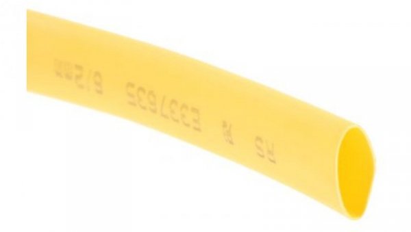 Osłona termokurczliwa żółta 3:1, średnica 6mm, dł. 7m, RS PRO