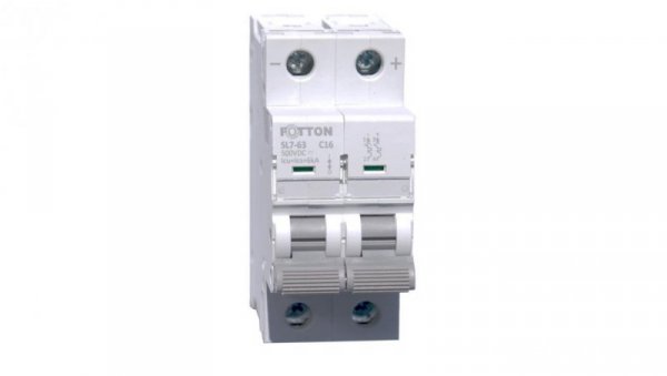 Wyłącznik nadprądowy 2P C 16A 6kA DC 500V DC FOTTON SL7 bezpiecznik
