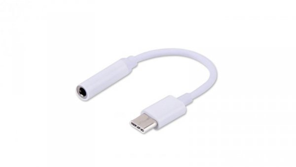 Adapter SAVIO AK-35 (Gniazdo typ C - Jack stereo 3,5 mm 0,12m kolor biały)