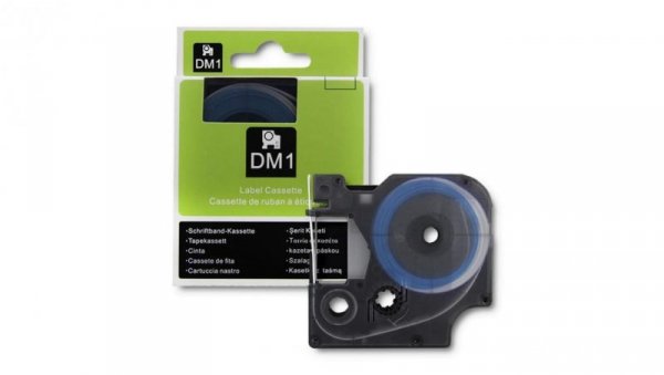 Qoltec Rurka termokurczliwa do drukarek DYMO D1/DM1 12mm*1.5m Biała Czarny nadruk