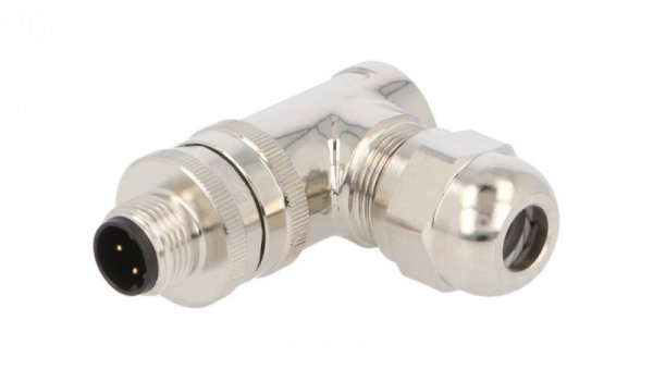 Złącze okrągłe M12 męskie kątowe ekranowane 4pin 250V PG7 T4113511041-000