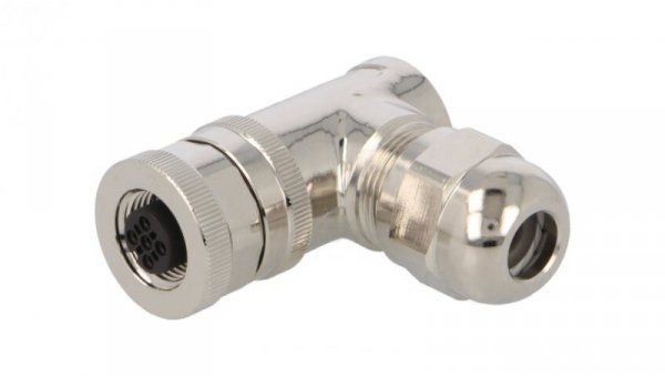 Złącze okrągłe M12 żeńskie kątowe ekranowane 4pin 250V PG7 T4112011041-000