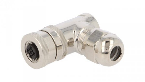 Złącze okrągłe M12 żeńskie kątowe ekranowane 5pin 60V PG7 T4112011051-000