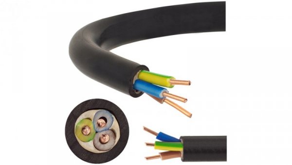 Kabel prądowy YKY 0,6/1kV 3x2,5 drut do ziemi Elektrokabel /50m/