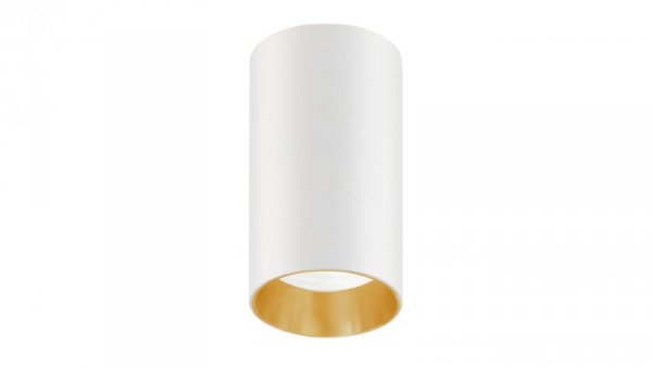 Oprawa natynkowa / tuba Maclean, punktowa, okrągła, aluminiowa, GU10, 55x100mm, kolor biały/złoty, MCE458 W/G
