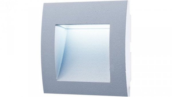 Oprawa LED 1,5W 30lm 6500K/chłodna IP65 zewnętrzna do zabudowy wodoodporna aluminium WALL 10 1,5W GRAY CW GXLL002