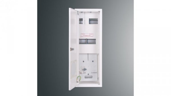Rozdzielnica n/t licznikowa RZ 23NN P T1F + 14S PŁYTKA 612x213x135 pełne drzwi IP30 RAL 9003