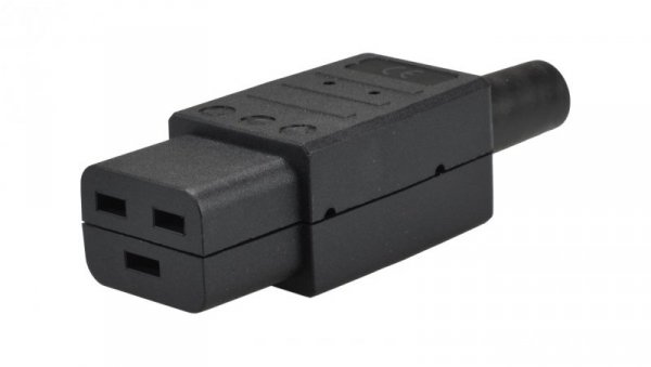 Wtyk zasilający IEC320 C19 złącze komputerowe (żeńskie) 2P+Z 230V 16A HQ na kabel