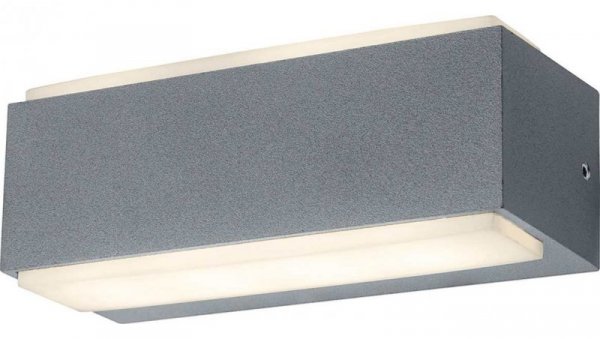 Kinkiet LED 7W 400lm 4000K/neutralna IP54 IK10 zewnętrzny aluminium + poliwęglan szary VILA 7W GRAY NW GXPS173