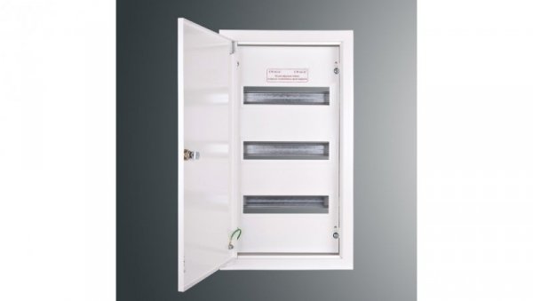Rozdzielnica p/t modułowa RW 3NN 3 x 12S 532x288x130 szyna TSH35 zamek patent.9081 IP30 RAL 9003