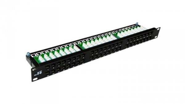 Patch panel OPTIMUM UTP kat.5e 48 portów LSA 1U PK033