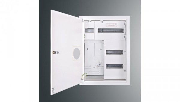 Rozdzielnica p/t licznikowa RW 4NN P T3F + 36S PŁYTKA 577x423x135 pełne drzwi z.p.9081 IP30 RAL9003