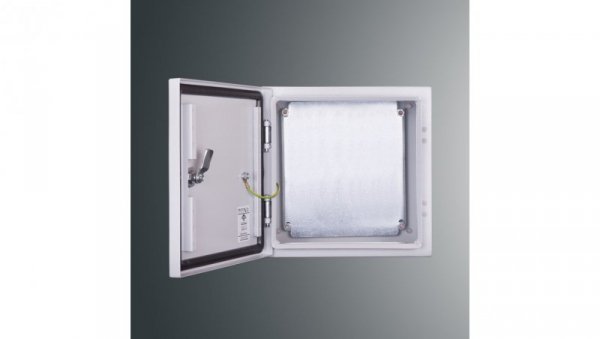 Obudowa n/t z płytą montaż PSH 252515 PROFIT 250x250x150IP65 IK10 RAL7035 zamek herm.-D5