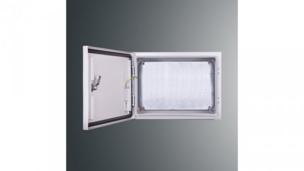 Obudowa n/t z płytą montaż PSH 304020 PROFIT 300x400x200 IP65 IK10 RAL7035 zamek herm.-D5