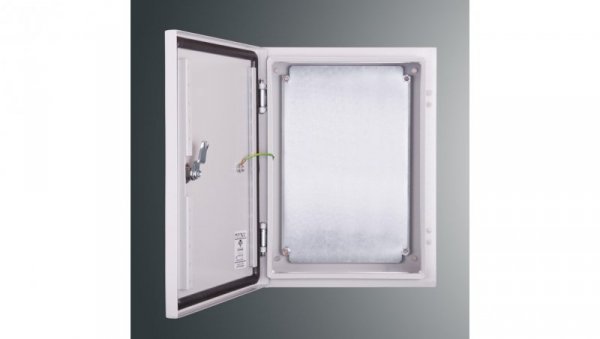 Obudowa n/t z płytą montaż PSH 403020 PROFIT 400x300x200 IP65 IK10 RAL7035 zamek herm.-D5
