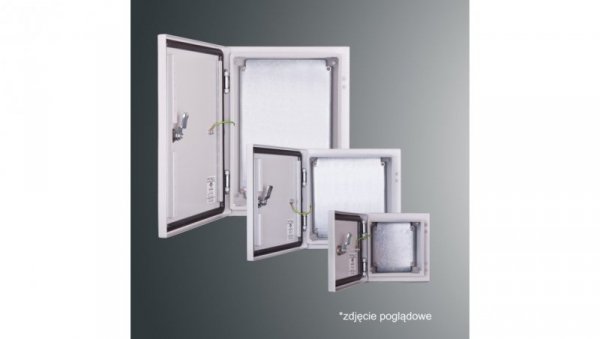 Obudowa n/t z płytą montaż PSH 504020 PROFIT 500x400x200 IP65 IK10 RAL7035 zamek herm.-D5