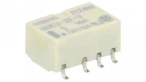 Przekaźnik elektromagnetyczny DPDT Ucewki 5VDC 0,3A/125VAC G6KU-2F-Y 5VDC