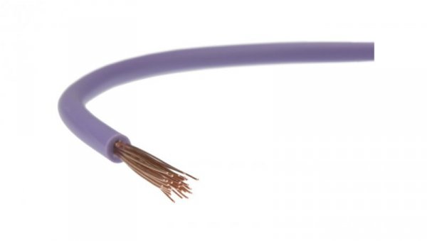Przewód instalacyjny H05V-K / LgY 0,75 500V fioletowy linka giętka Elektrokabel /100m/