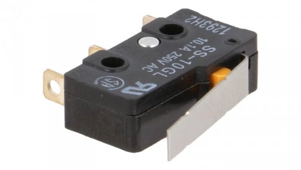 Mikroprzełącznik SNAP ACTION z dźwignią SPDT 10A/250VAC IP40 SS-10GL
