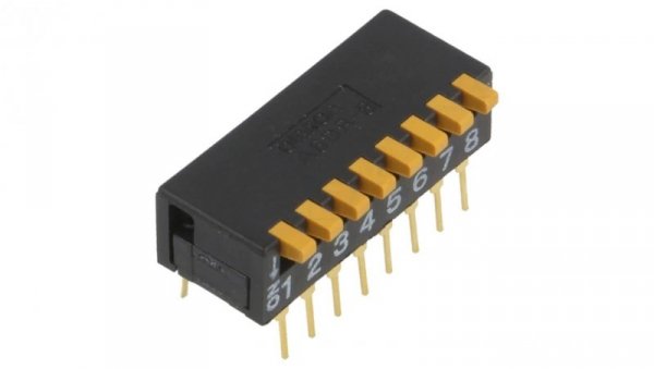 Przełącznik DIP-SWITCH Ilość sekcji 8 ON-OFF 0,03A/30VDC A6DR-8100