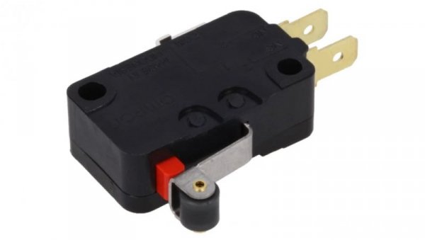 Mikroprzełącznik SNAP ACTION z dźwignią (z rolką) SPDT D3V-165-1C25
