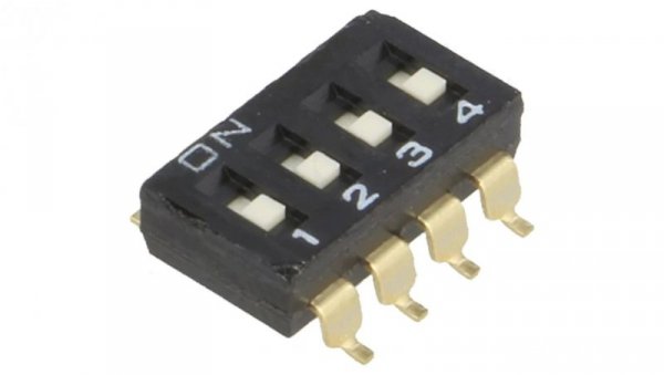 Przełącznik DIP-Switch 4 sekcje ON-OFF A6S-4101-H