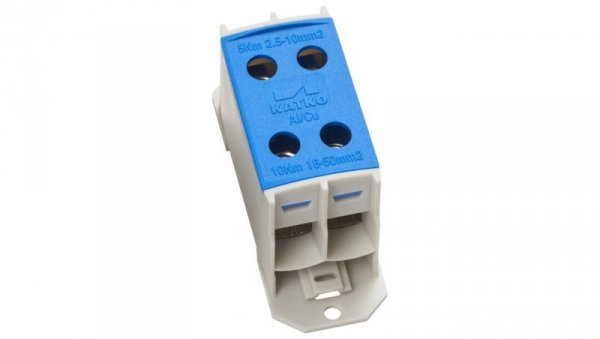 Złączka kablowa podwójna 50mm2 niebieska KL 2x50N