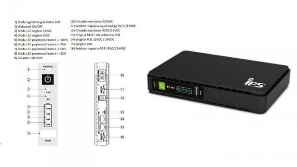Zasilacz awaryjny POE DC 30W
