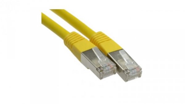 Patchcord FTP kat.5e kabel sieciowy LAN 2x RJ45 linka żółty 5m